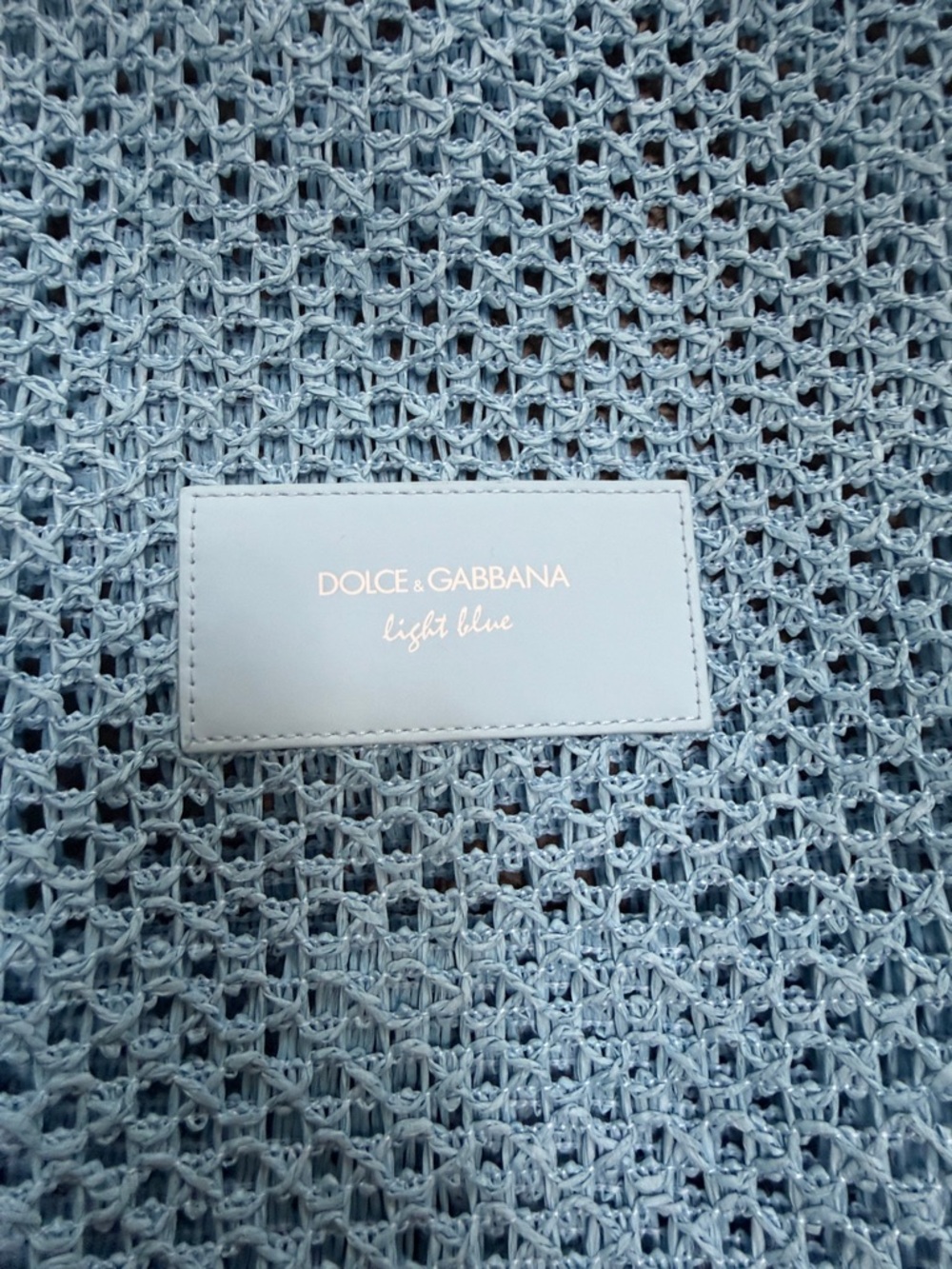 Dolce & Gabbana Pale Blue Crochet Tote - Picture 3 of 6